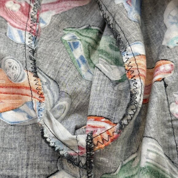 Vintage Classic Cars Handmade Mens Button Up Shirt Black Short Sleeve Size XL? - Picture 9 of 16